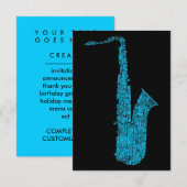 Invitation saxophone grognon (Devant / Derrière)
