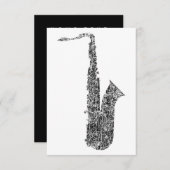 Invitation saxophone grognon (Devant / Derrière)