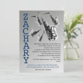 Invitation Saxophone Music Bar Mitzvah (Debout devant)