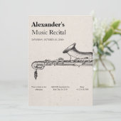 Invitation Saxophone musique vintage  (Debout devant)
