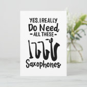 Invitation Saxophone - Types de saxophones (Debout devant)