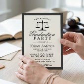 Invitation Scales de justice Droit Parti de la fin de l'école