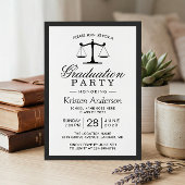 Invitation Scales de justice Droit Parti de la fin de l'école