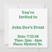 Invitation Scales de Noël (Dos)