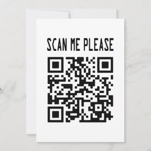 Invitation Scan Me Please QR Code - Smile, It's Free