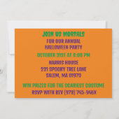 Invitation Scandale Black and Orange Cabine Woods Halloween P (Dos)