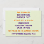 Invitation Scandale Black and White Cabine Woods Halloween Pa (Dos)