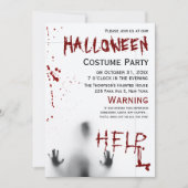 Invitation Scandale Moderne Sanglant Halloween Costume Party  (Devant)