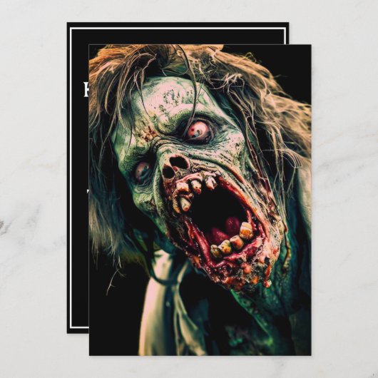 Invitation Scander Zombie (Devant / Derrière)