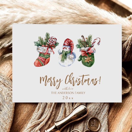 Invitation Scandi élégant script moderne Noël