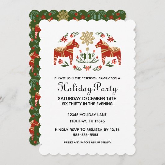 Invitation Scandi Fête (Devant / Derrière)