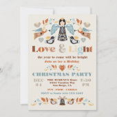 Invitation Scandi Folk art Amour et Fête de Noël Lumière (Devant)