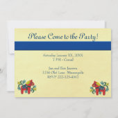 Invitation scandinave de partie de cheval de Dala (Dos)