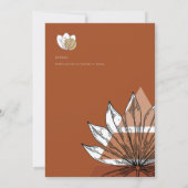 Invitation Scandinave Japandi Moderne Abstrait Dates d'enregi (Dos)