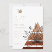 Invitation Scandinave Japandi Moderne Abstrait Dates d'enregi (Devant)