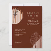 Invitation Scandinave Japandi Moderne Abstrait Dates d'enregi (Devant)