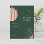 Invitation Scandinave Japandi Moderne Abstrait Dates d'enregi (Debout devant)