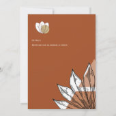 Invitation Scandinave Japandi Moderne Abstrait Dates d'enregi (Dos)