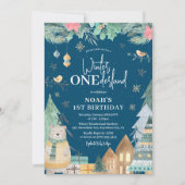 Invitation Scandinave 'Winter Onederland' 1er anniversaire (Devant)