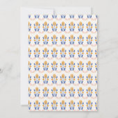 Invitation Scandinavian Folk Flowers Blue Yellow Chic Wedding (Dos)