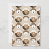Invitation Scandinavian Safari Lion Baby Shower (Dos)