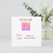 Invitation Scanner pour afficher le menu restaurant hôtel QR (Debout devant)
