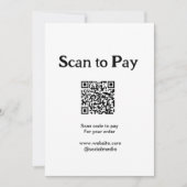 Invitation Scanner pour payer la commande Code QR Ajouter un (Devant)