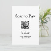 Invitation Scanner pour payer la commande Code QR Ajouter un (Debout devant)