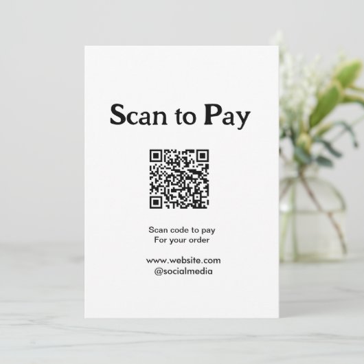 Invitation Scanner pour payer la commande Code QR Ajouter un (Debout devant)