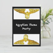 Invitation Scarabée doré thème égyptien party (Debout devant)