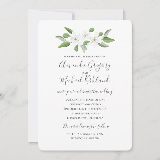 Invitation Scarborough Sage Monogram Suite Mariage (Devant)