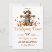 Invitation Scarecrow Friendsgiving Feed Thanksgiving Dîner (Devant)