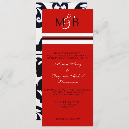 Invitation Scarlet (Devant / Derrière)