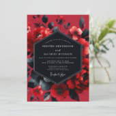 Invitation Scarlet Moody Bloom Wedding (Debout devant)