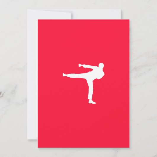 Invitation Scarlet Red Martial Arts (Dos)