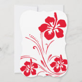 Invitation Scarlet Red & White Tropical House Party (Dos)