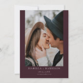 Invitation SCARLETT | Boho Burgundy Gold Watercolor Mariage (Dos)