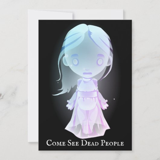 Invitation Scary Ghostly Blue Girl (Devant)