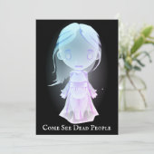 Invitation Scary Ghostly Blue Girl (Debout devant)