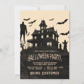 Invitation Scary Haunted House Halloween Party (Devant)