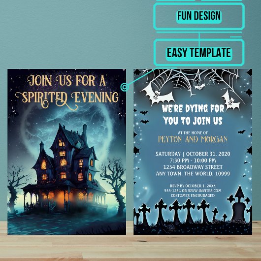 Invitation Scary Haunted House Halloween Party