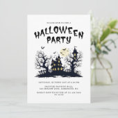 Invitation Scary Haunted House Moderne Adultes Halloween Part (Debout devant)
