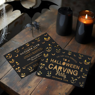 Invitation Scary Jack-o'-lantern Citrouille Halloween Carving
