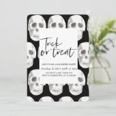 Invitation Scary Scull Trick or Treat | Fête d'Halloween |  (Debout devant)
