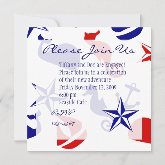 Invitation Scatter nautique (Devant)