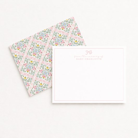 Invitation Scattered Meadow Folk Nursery Note Card
