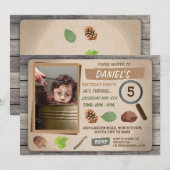 INVITATION SCAVENGER HUNT PHOTO ANNIVERSAIRE DE ENFANT PARTY  (Devant / Derrière)