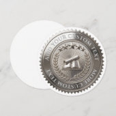 Invitation Sceau de certificat en feuille d'argent 3D modifia (Devant / Derrière)