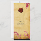 Invitation SCEAU DE CIRE  BAIES MAGIQUES  MONOGRAMME,Parchemi (Dos)