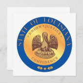 Invitation Sceau de l'État de Louisiane (Devant / Derrière)